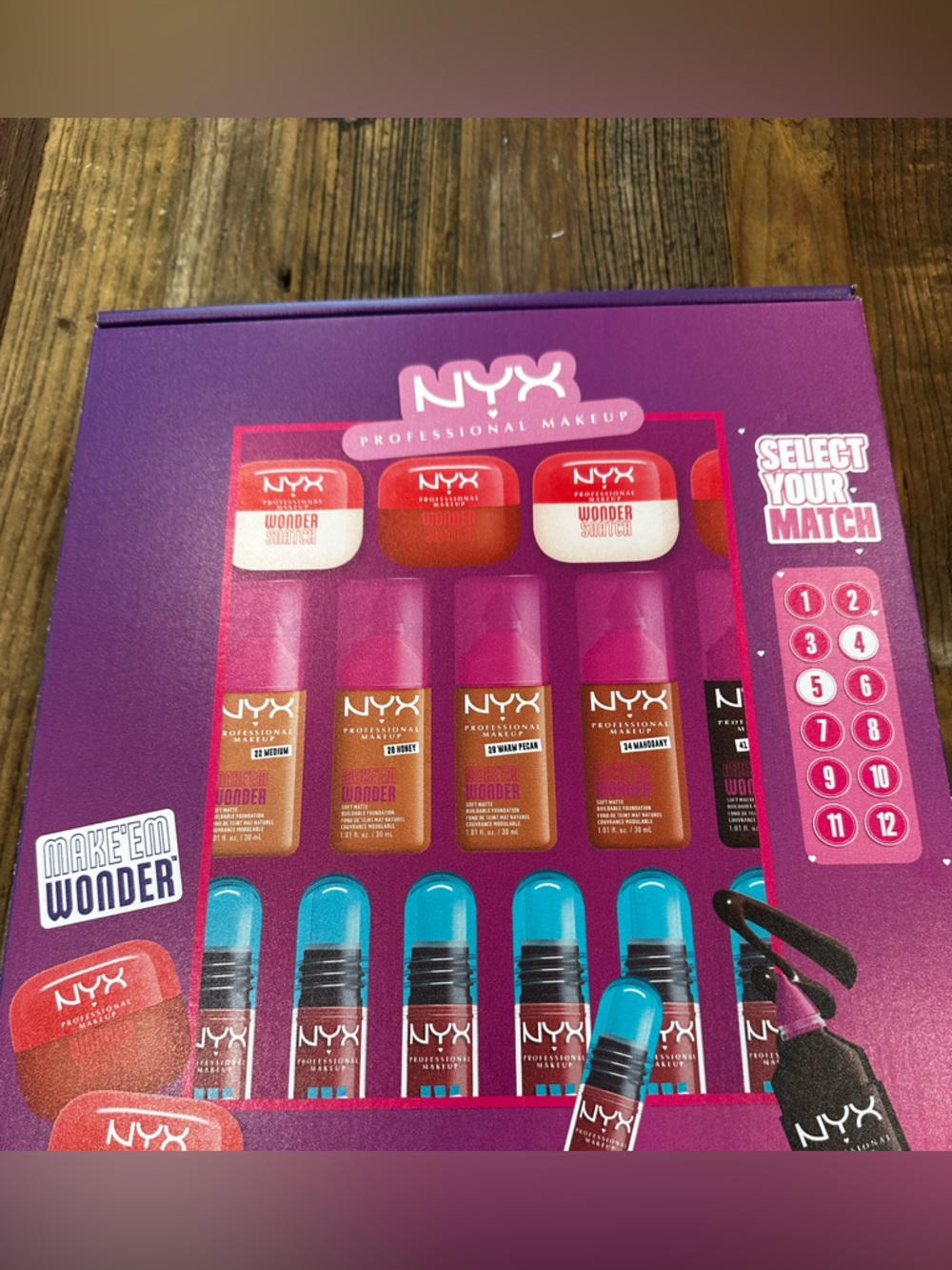 NYX Makeup Box with Pink Logo on Purple Background whole set - Picture 5 of 9